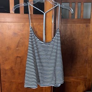 Victoria’s Secret Striped Crop Strappy Flare Top